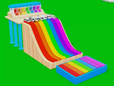 Cube Pool filled By Cubes 3D model