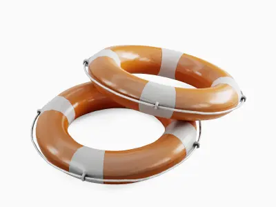 Lifebuoy 01 Low-poly 3D model