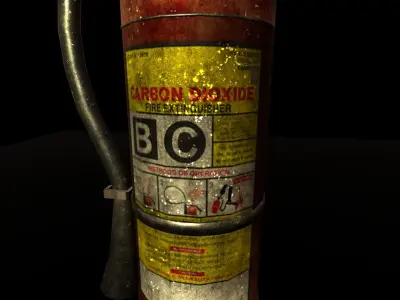 Fire extinguisher Low-poly 3D model 4