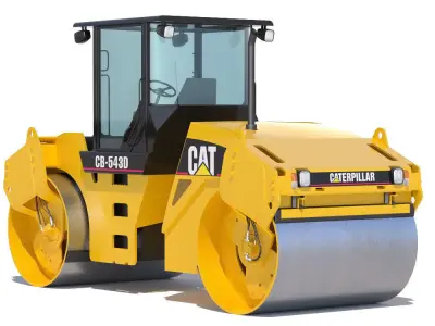Vibratory Asphalt Compactor Cat CB543D 3D model