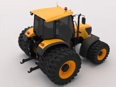 Generic Yellow Tractor 3D model