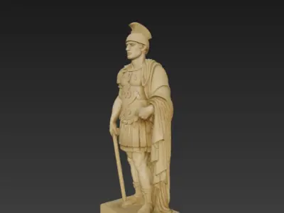 ancient roman statue 3D model