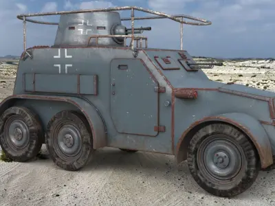 OA vz 30 Armoured Car German Vray 3D model