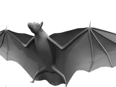 bat 3d model two bats flying 3D model