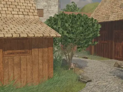 Fortified Village 3D model