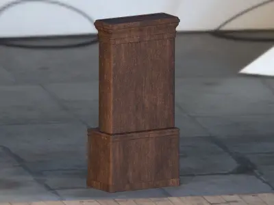 Antique Bookcase 3D model