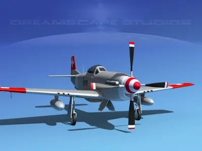 P-51D Mustang Swiss Air Force 3D model