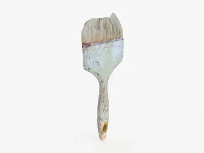 Old Paint Brush Scan Low-poly 3D model