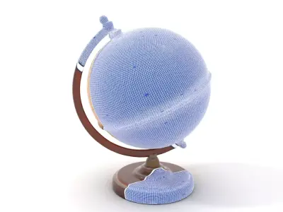 Vintage Globe Earth model pack Low-poly 3D model