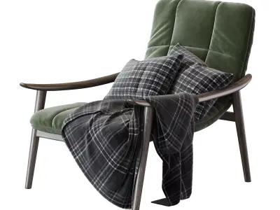 Fynn Saddle Armchair from Minotti 3D model purchase