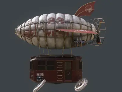 Steampunk Ariship 3D model