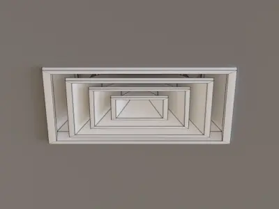 Low Poly Ceiling Air Conditioner 2 Low-poly 3D model