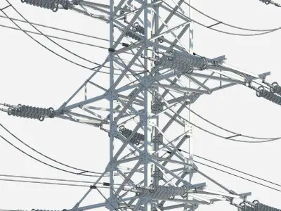 Electrical Power Line 3D model get
