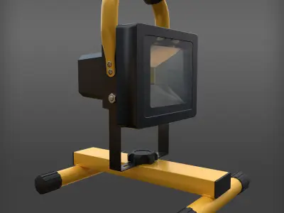 Portable Work Light Low-poly 3D model