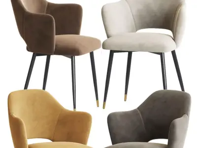 Eva Carver Dining Chair Coco Republic 3D model