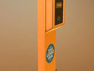 Parking Ticket Counter Low-poly 3D model