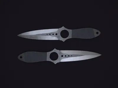 CSGO Skelton Knife Low-poly 3D model