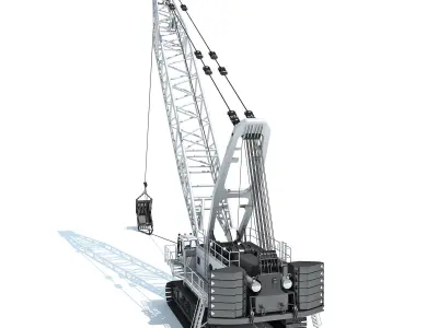 Dragline Excavator Mining Construction Machinery 3D model