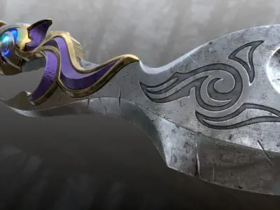 Fantasy Hero Sword 3D model