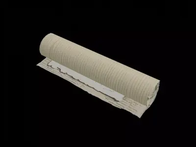 Spell Scroll Animated Low-poly 3D model