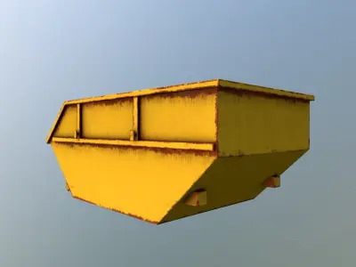 Garbage Container Low-poly 3D model get
