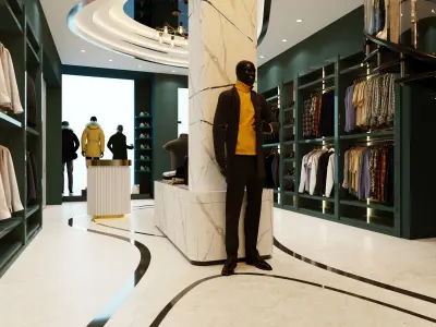 Boutique interior full complect 3D model