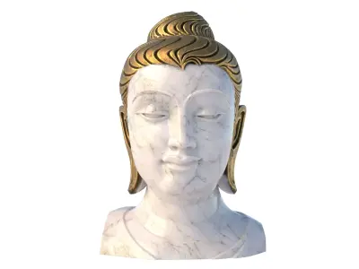 budha head Low-poly 3D model