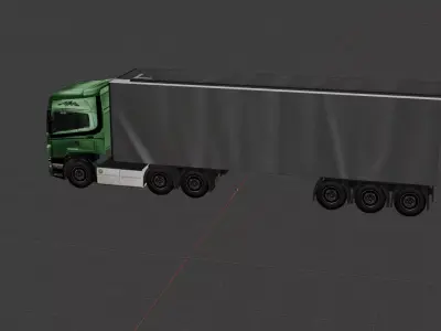 transport truck Heavy  semi  Truck n Cargo Truck 8x4 3D model