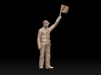 staff railroad 3D print model buy