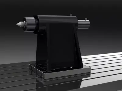 IBARMIA ZVH 58 Table and Tailstock Free 3D model