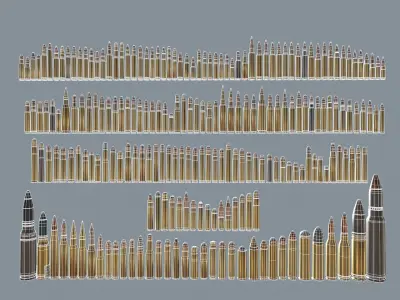 Ammo Pack Low-poly 3D model purchase