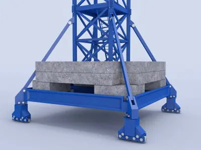Tower Crane 3D model