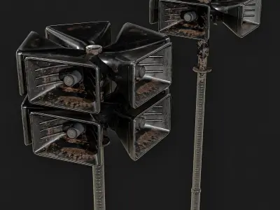 Sirens Pole  Low-poly 3D model