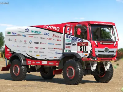 Hino Motors Dakar Rally Truck 3D model
