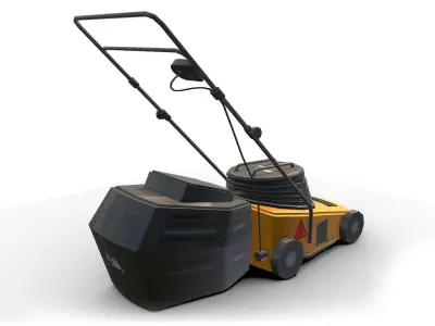 Lawn-mower Low-poly 3D model