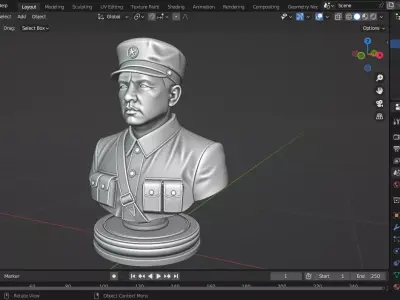 North Korea Special Operations Forces Chess Piece 3D print model