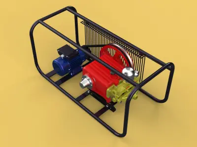 ELECTRIC PLUNGER PUMP MOTOR SPRAYER PRESSURE WATER JET CAR WASH 3D model