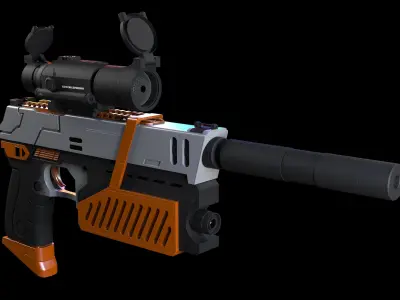 The Lawgiver Judge Dredd version 2 3D model