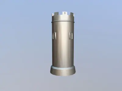 Medieval Castle Tower Low-poly 3D model