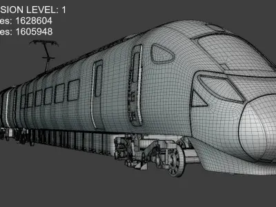 Hitachi trains UK and Italy 3D Model Pack