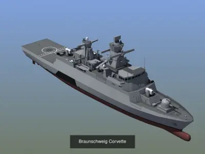 4 VR Warships 3D Model Pack