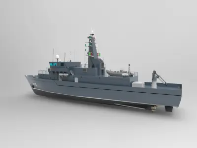 Bedok-class mine countermeasures vessel 3D model by octagram14