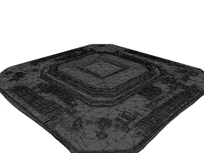 Futuristic Microchip Processor 3D Model 3D model