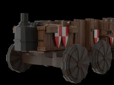 Medieval tank Free 3D model