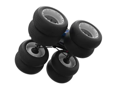Vintage Monster Truck with double wheels Scale 1 to 25 3D print model purchase