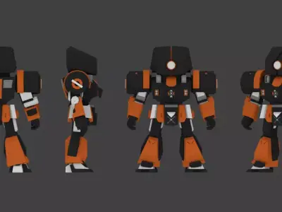 Super Mecha 21 - Onzee of Code Name ON33Z Low-poly 3D model