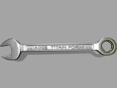 wrench Low-poly 3D model 18