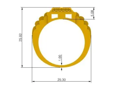 Anillo De Hombre Reloj Ring Man Watch SM 3D print model