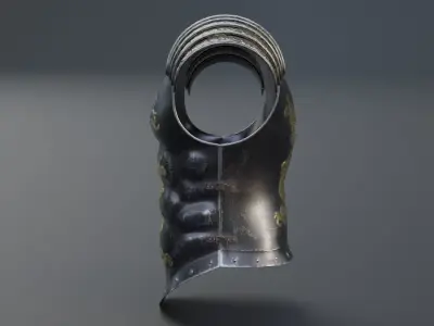 Lorica musculata Low-poly 3D model