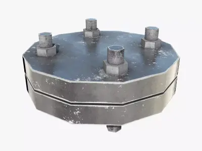 Flange Low-poly 3D model